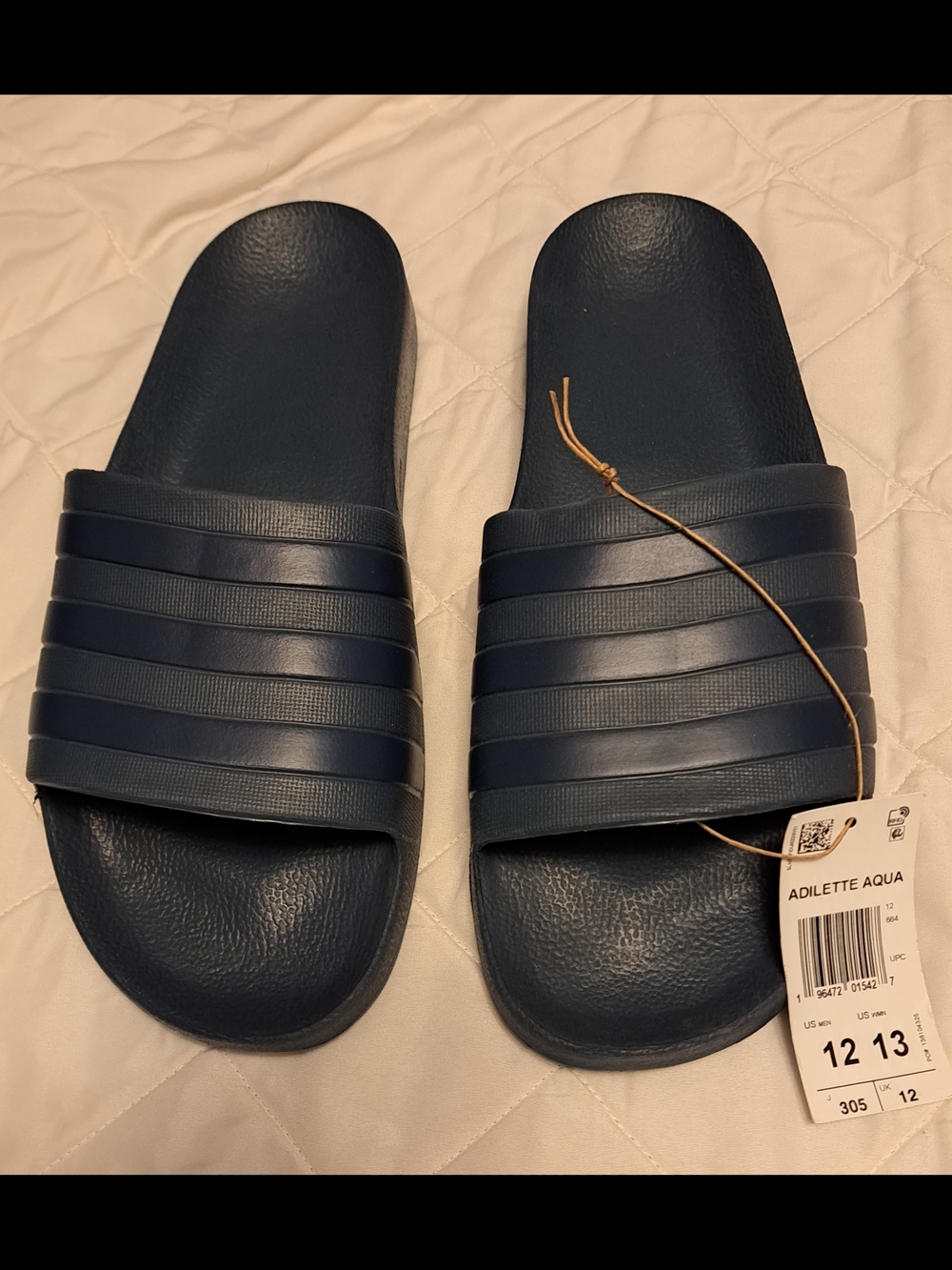 Aqua Men's Navy Slide Sandals New Size 13M 12W